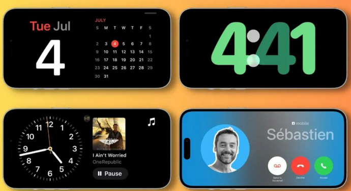 解放苹果手机维修分享iOS17横屏充电待机显示有什么好处 