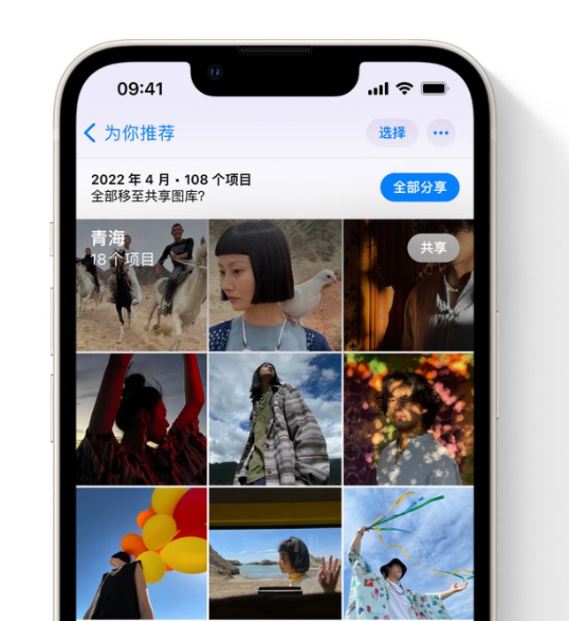 解放苹果维修网点分享在 iPhone 上使用共享图库 